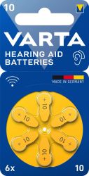 VARTA Hearing Aid 10 – компактни Батерии за слухови апарати, размер 10