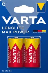 VARTA Longlife Max Power C LR14 – Премиум алкални батерии размер C (Baby, LR14) за максимална мощност и прецизност