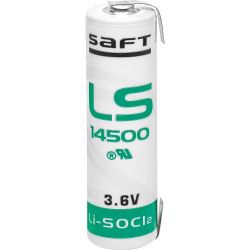 SAFT LS14500 AA 3.6V 2600mAh LFU – Литиева батерия AA с U‑пластини за професионални приложения
