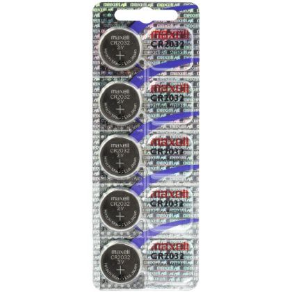 5 бр. Литиеви батерии CR 2032 Maxell, 3V - BATERIIKI.COM