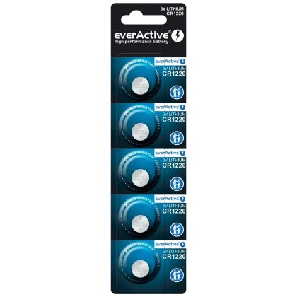 everActive CR1220 – комплект от 5бр. литиеви батерии 3V