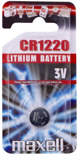 MAXELL CR1220 Lithium – Дълготрайна литиева батерия CR1220 за електроника