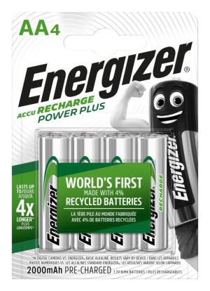 4 бр. Energizer R6/AA Ni-MH 2000mAh акумулаторни батерии