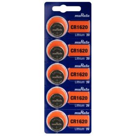 Комплект 5 броя литиеви батерии Murata CR1620  – 3V, 80 mAh