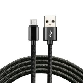 Кабел плетен USB-Micro USB everActive CBB-1MB 100cm с поддръжка на бързо зареждане до 2, 4A Черен