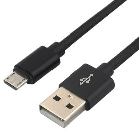 Кабел плетен USB-Micro USB everActive CBB-1MB 100cm с поддръжка на бързо зареждане до 2, 4A Черен