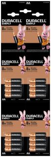 16 бр. Duracell 4x4 LR6 AA HDBC Алкални батерии
