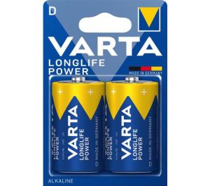 2 бр. Varta Longlife Power LR20 D усилени алкални батерии с висок капацитет и изключителна електрическа производителност