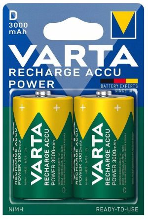 Неограничена Енергия: 2 бр. Varta R20 D R2U Ni-MH 3000 mAh Акумулаторни Батерии - Поддържайте Устройствата Си Винаги Готови с BATERIIKI.COM