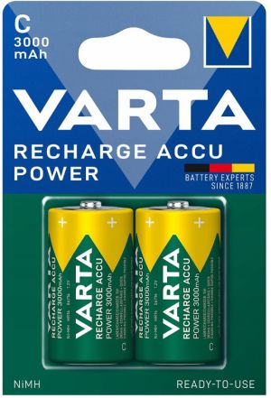 Неограничено Захранване: 2бр. Varta R14 C R2U Ni-MH 3000 mAh Акумулаторни Батерии LR14 - Издържайте Повече с BATERIIKI.COM