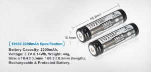 XTAR 18650: Вашият Надежден Партньор в Енергията - Зареждаща се Li-ion Батерия с 2200mAh Капацитет и Защита