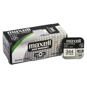 Сигурно захранване със сребърната батерия Maxell 344 / SR42SW / SR1136SW