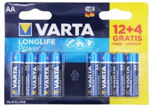 Алкални Батерии VARTA Longlife Power 4906 AA BL12+4 - Максимална мощност за всички ваши устройства!