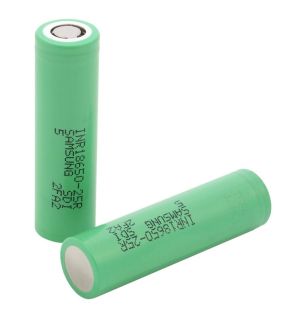 2бр. Презареждаеми 18650 Li-ion Батерии Samsung INR18650-25R - 2500mAh, Висок Ток в Контейнер