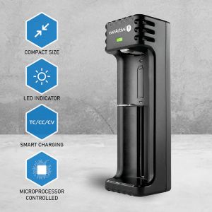 Компактно и надеждно зарядно устройство за литиево-йонни батерии everActive LC-100 – Перфектният избор за вашите нужди!