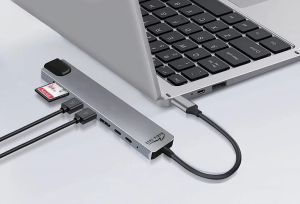 Media-Tech MT5046 8-в-1 USB-C Hub – Перфектното решение за свързаност с 4K HDMI, USB 3.0, PD 100W и Gigabit LAN!