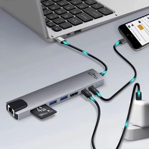 Media-Tech MT5046 8-в-1 USB-C Hub – Перфектното решение за свързаност с 4K HDMI, USB 3.0, PD 100W и Gigabit LAN!