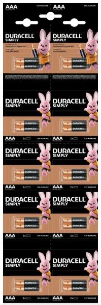 Алкални Батерии Duracell HDBC LR03 AAA (10x2 блистера) - 20 броя