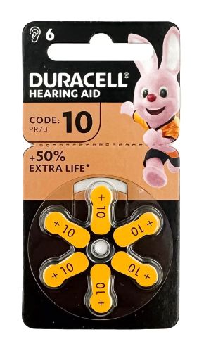 Батерии за слухов апарат Duracell EasyTab DA10 – Надеждна и дълготрайна енергия | BATERIIKI.COM