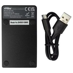 Micro USB зарядно устройство за батерии Panasonic CGA-S002, CGA-S006, Leica V-Lux 1 – 8.4V, 0.5A