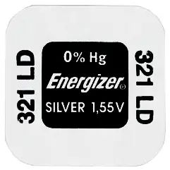 Сребърна Батерия ENERGIZER Silver 321 – Точна енергия за фини часовникови механизми