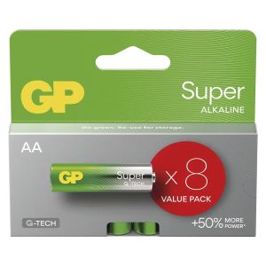 GP Super Alkaline G-TECH AA LR6 (8 броя) – Батериите, от която се нуждаят твоите устройства!