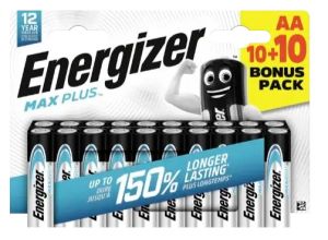 Алкални батерии Energizer MAX Plus LR6/AA – блистер 20 броя | BATERIIKI.COM
