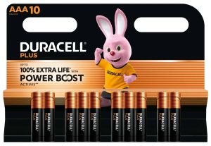 Duracell Plus Power Boost MN2400 AAA – 10 бр. Алкални Батерии 1.5V