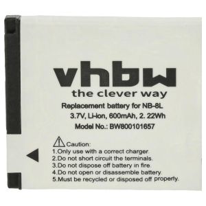 Съвместима батерия Canon NB-8L – 600 mAh Li-Ion за PowerShot A2200 / A3000 IS / A3200 IS | Компактна енергия за големи моменти