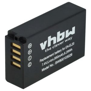 Съвместима батерия Nikon EN-EL20 / EN-EL20a – 850 mAh Li-Ion за Coolpix P1000 / 1 J1 / Blackmagic Pocket Cinema | Висока производителност в компактна форма