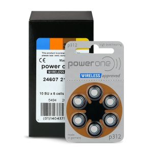 Power One Varta 312 – Силен звук, надеждна енергия. 6 бр. батерии за слухови апарати от световен клас