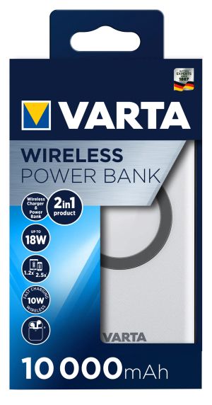 Varta Wireless Power Bank 10000mAh – Зареждай без кабели, навсякъде!