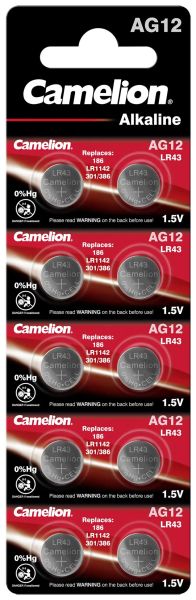 Camelion LR43 / AG12 – Алкални батерии 1.5V за прецизна енергия в компактни устройства! | BATERIIKI.COM