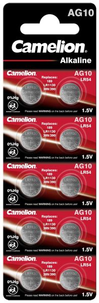Camelion G10/LR1130/189/AG10 – Комплект от 10 бр. алкални батерии за надеждна енергия във Вашите устройства!
