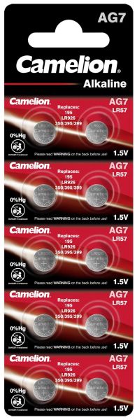 Camelion AG7 (LR927 / 395 / 195) – Комплект от 10 алкални батерии 1.5V
