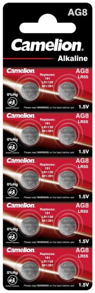 CAMELION AG8/LR1120/391/191 BL10 – Комплект от 10 алкални батерии 1.5V